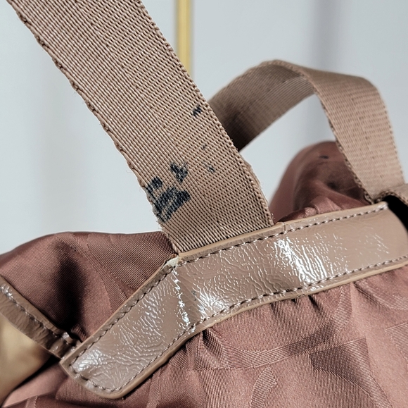 Coach Getaway Signature Nylon Packable Backpack Tan Brown No. F30781 - Picture 7 of 16